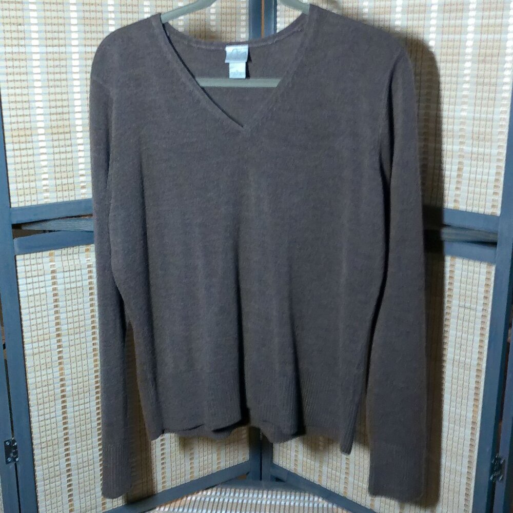 Fashion Bug Brown V-Neck Sweater